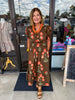 Brown Iris Midi Dress