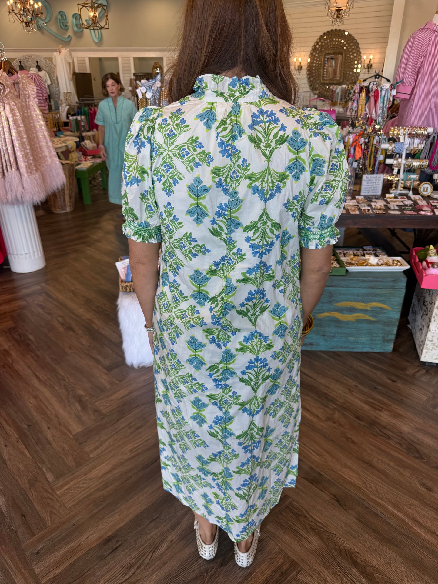 Frilly Collar Floral Dress