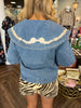 Sailor Collared Denim Top