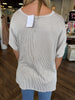 Corded Rib Top- Mocha