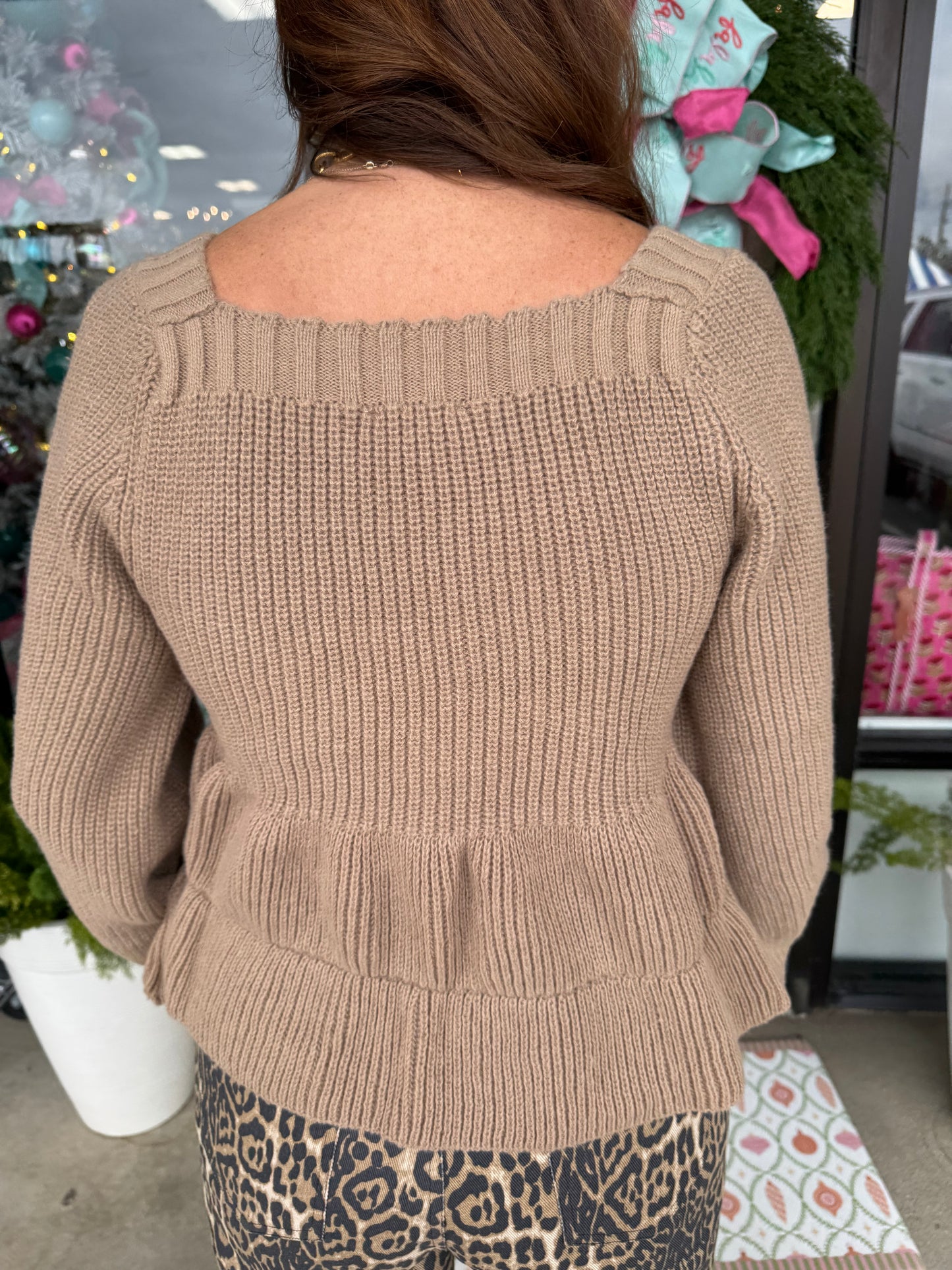 Olivia Mocha Swaeter Top