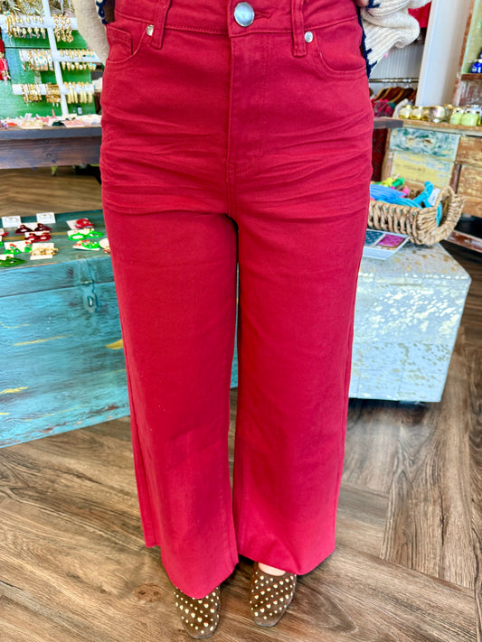 Red Velvet Pants