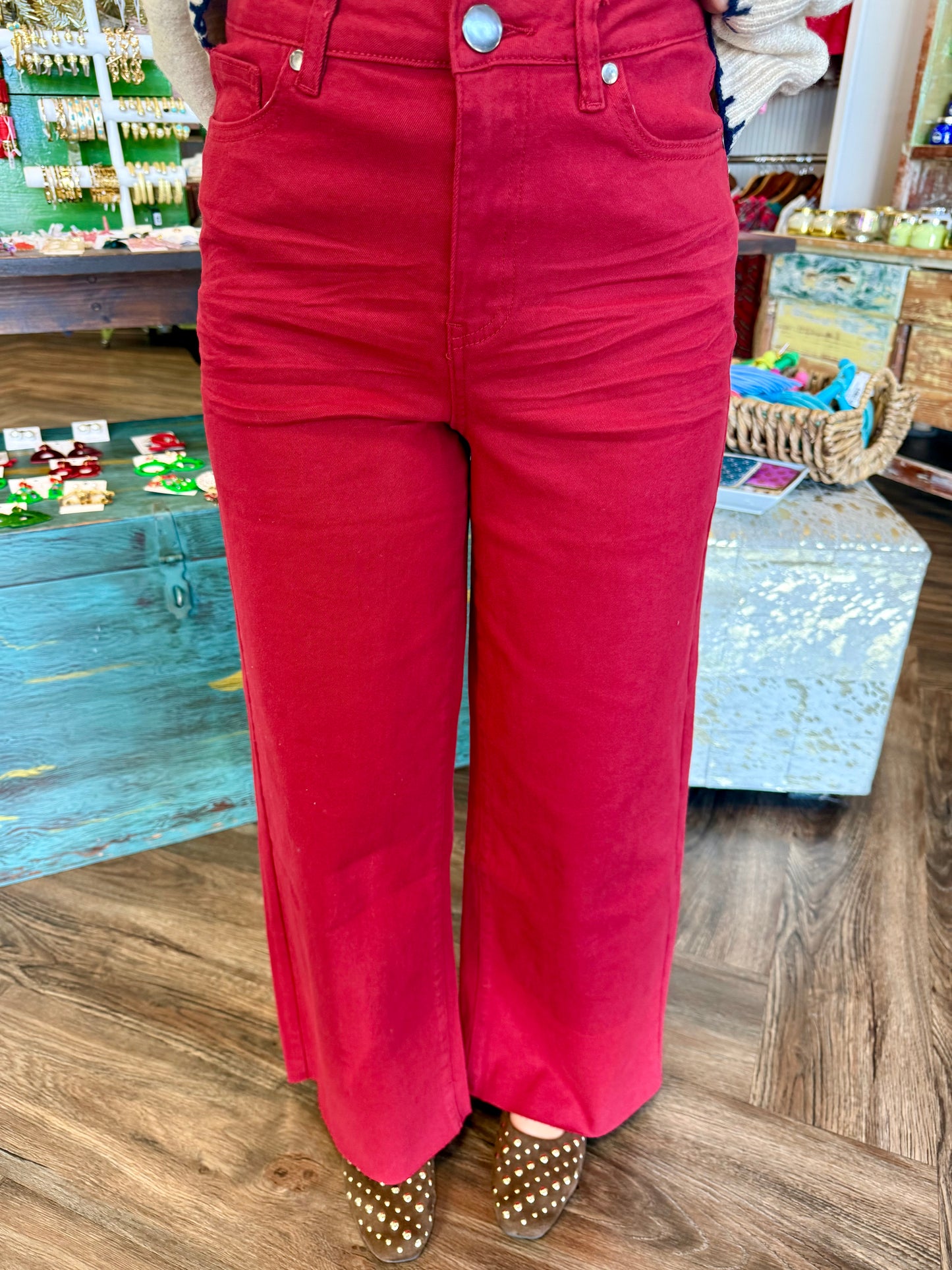 Red Velvet Pants