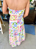Amalfi Coast Strapless Midi Dress
