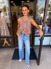 Maroon Cheeta Mix- Top