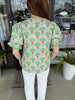 Fancy Floral Blouse: Green