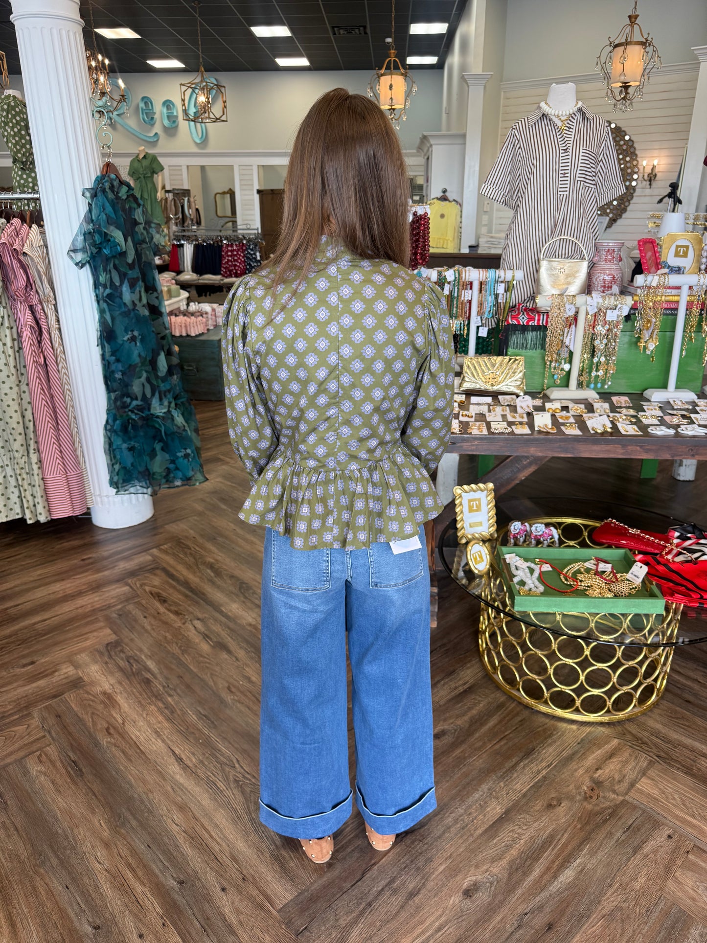 Retro Romance Top: Olive