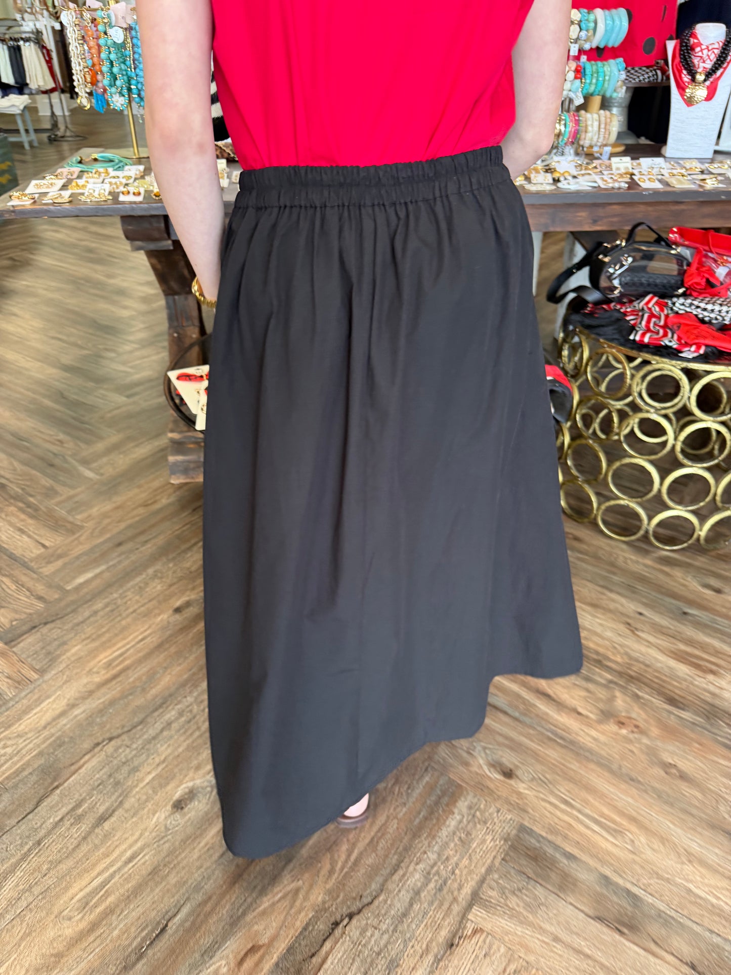 Timeless Folded Skirt: Black
