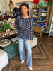 Brown & Blue Fall Top