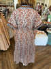 Blue and Brown Midi Dress