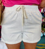 Betty Drawstring Shorts: White