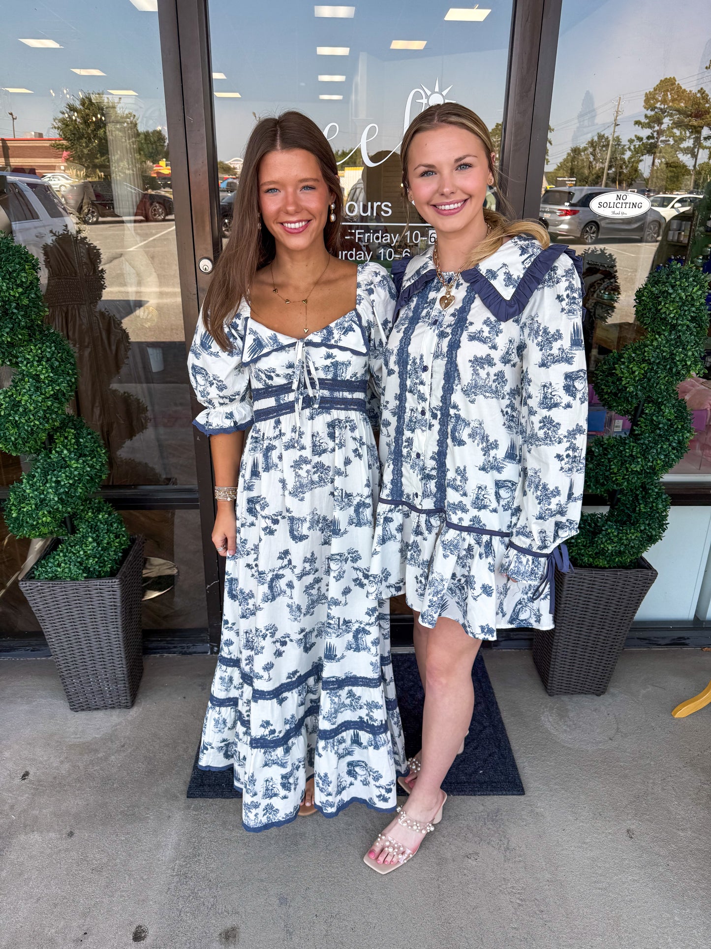 Collar Toile Navy Dress