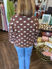 The Caroline Sweater: Brown Dot