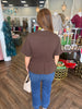 Hadley Smocked Top: Brown