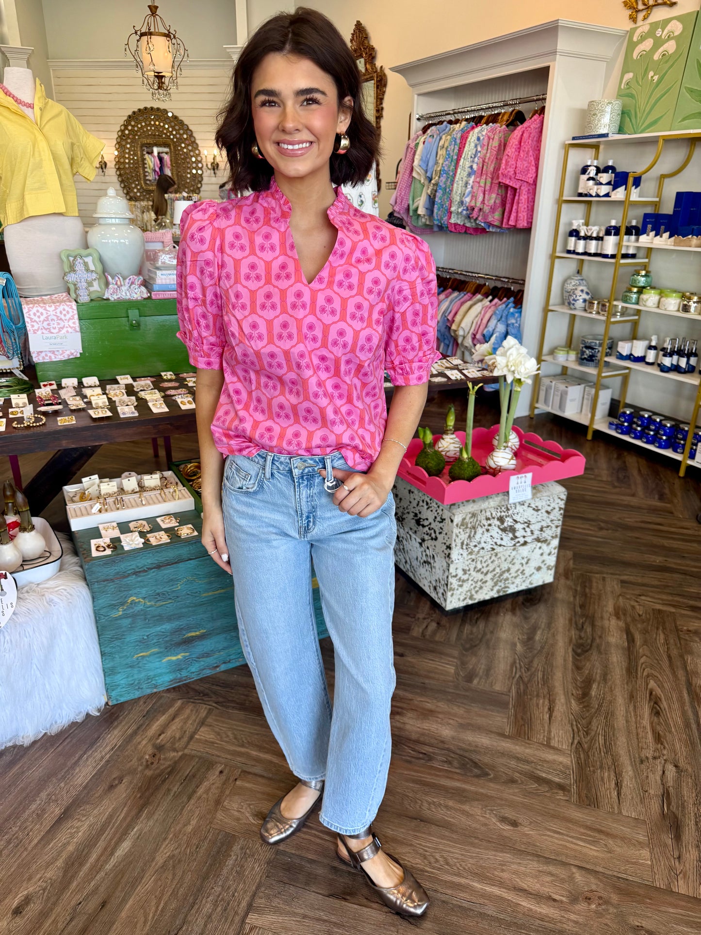 Mary Square Colette Top: Rosette Charm