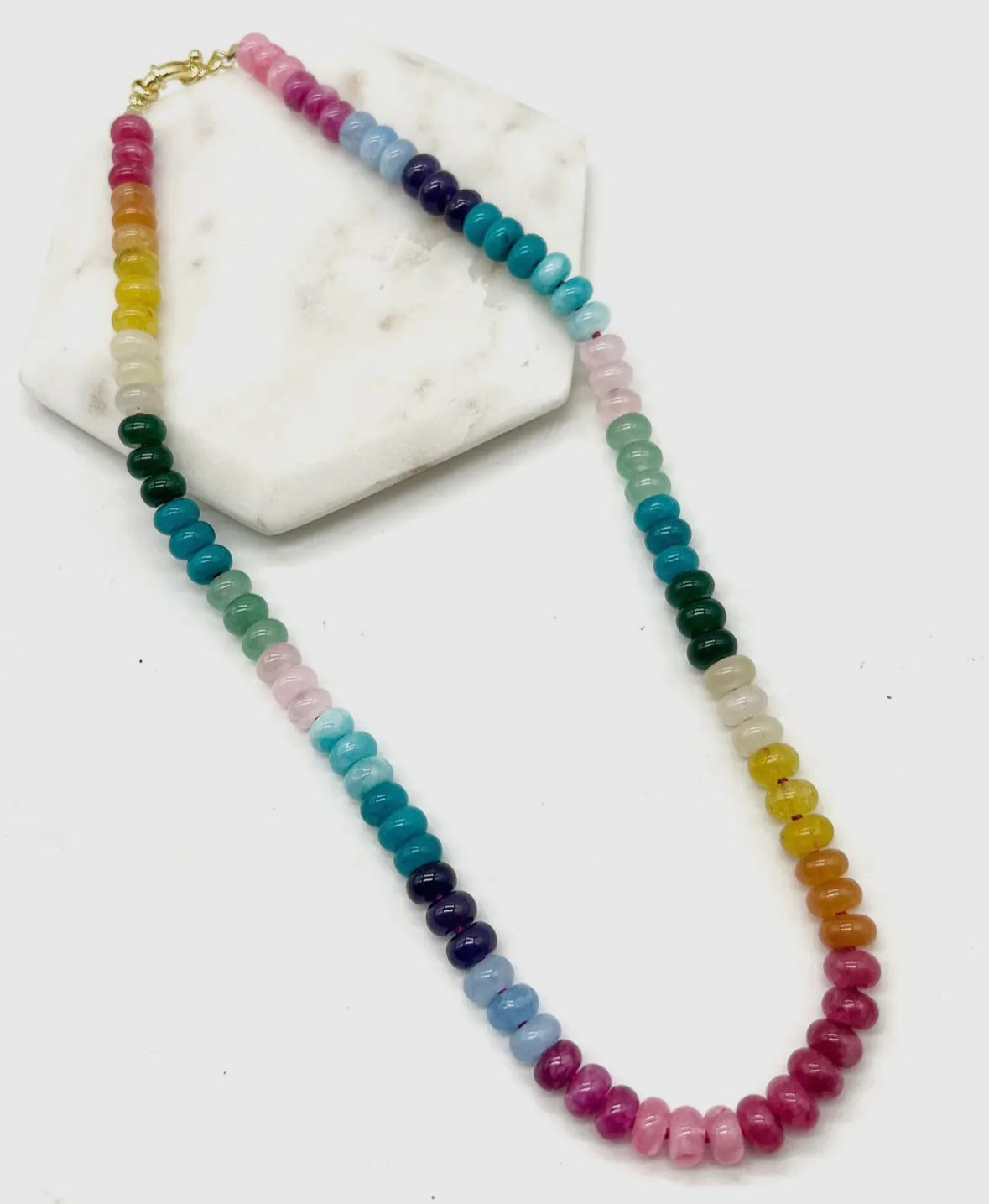 Rainbow Stone Beaded Necklace