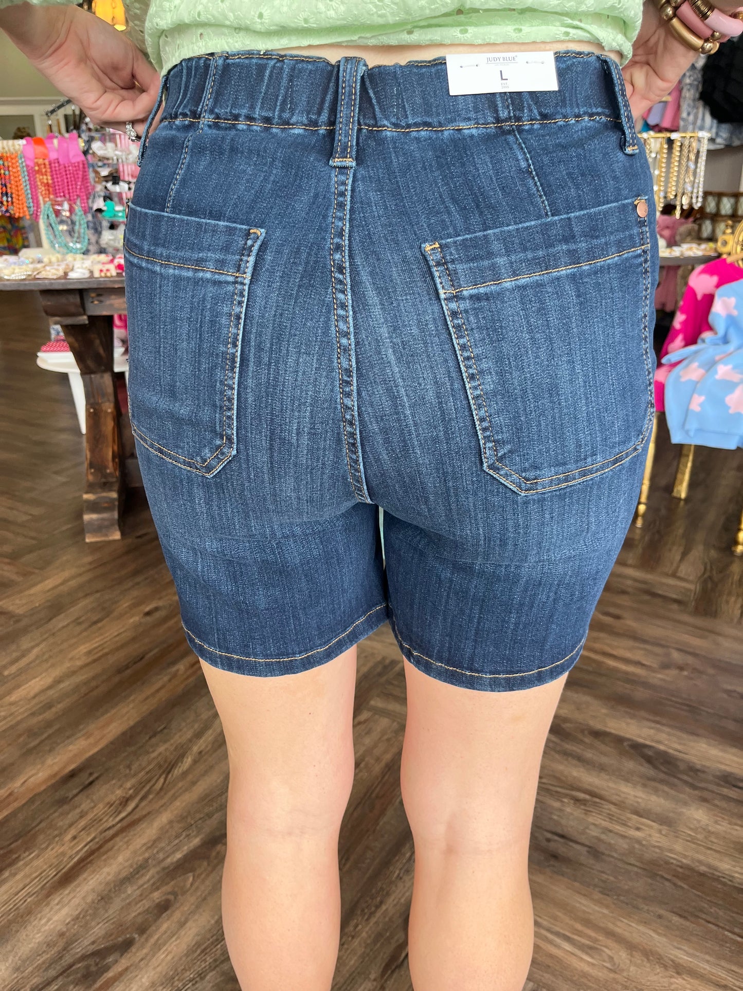 High Waisted Pull on Shorts