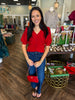 Classic Charm Sweater: Red