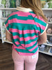 Cabana Striped Top: Pink