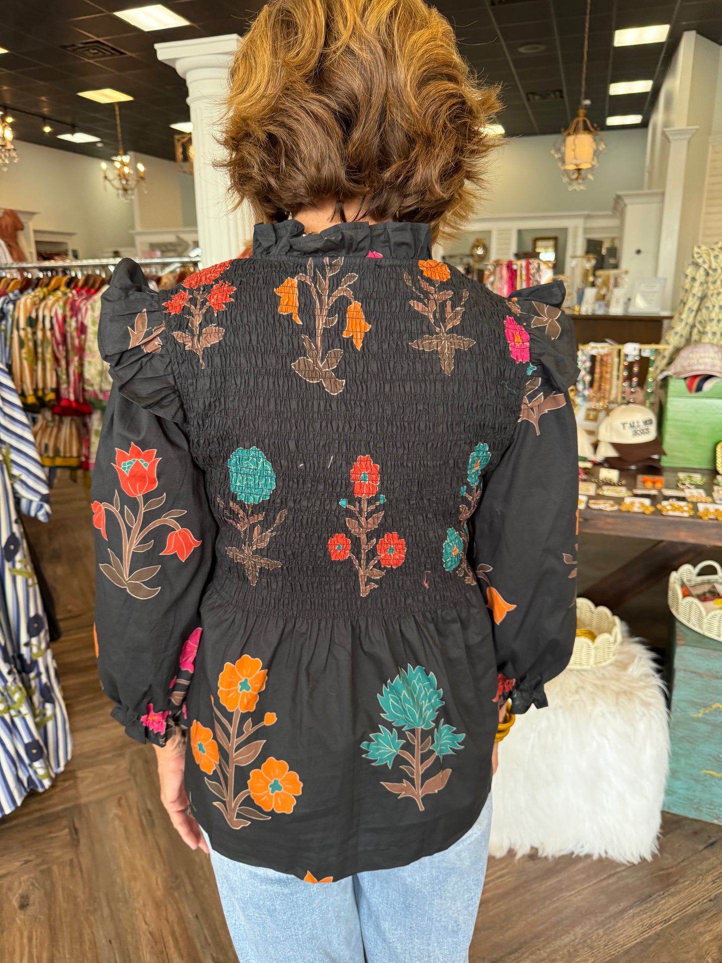 Angie Colorful Peplum Top