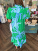 Eyelet Lover Blue/Green Midi Dress
