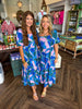 Mary Square Alexi Dress: Glow Over Blue