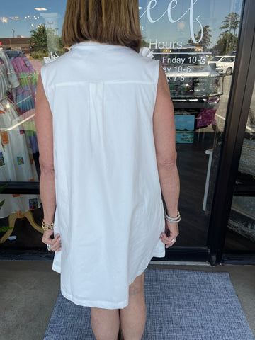 Sleeveless White Dress