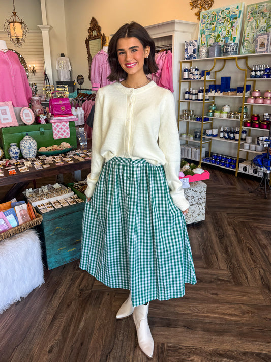 Masters Green Plaid Skirt