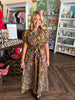 August Garden Midi Dress: Brown