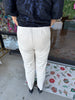 Elastic Band Suede Pants