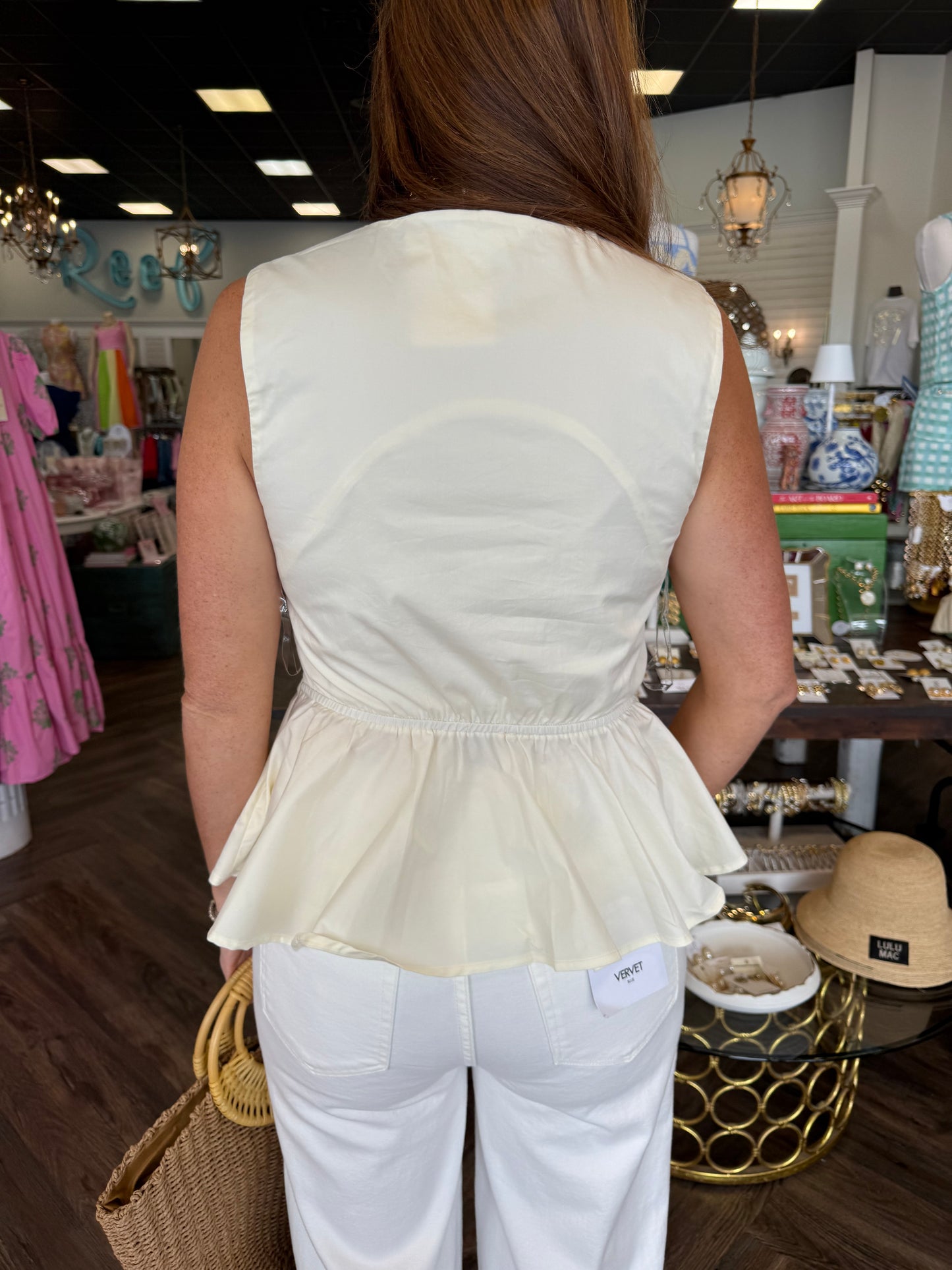Tied With Love Tank: Ivory