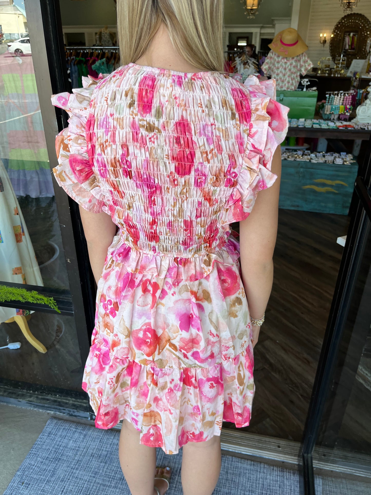 Smocked Pink Dress