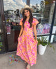 Nancy Orange Maxi Dress