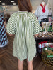 Simply Striped Dress:Olive