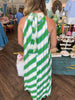 Seaside Stripe Halter Maxi Dress