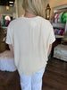 Ribbed Pocket Tee: Cream