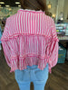 Striped Oakley Boho Top Pink