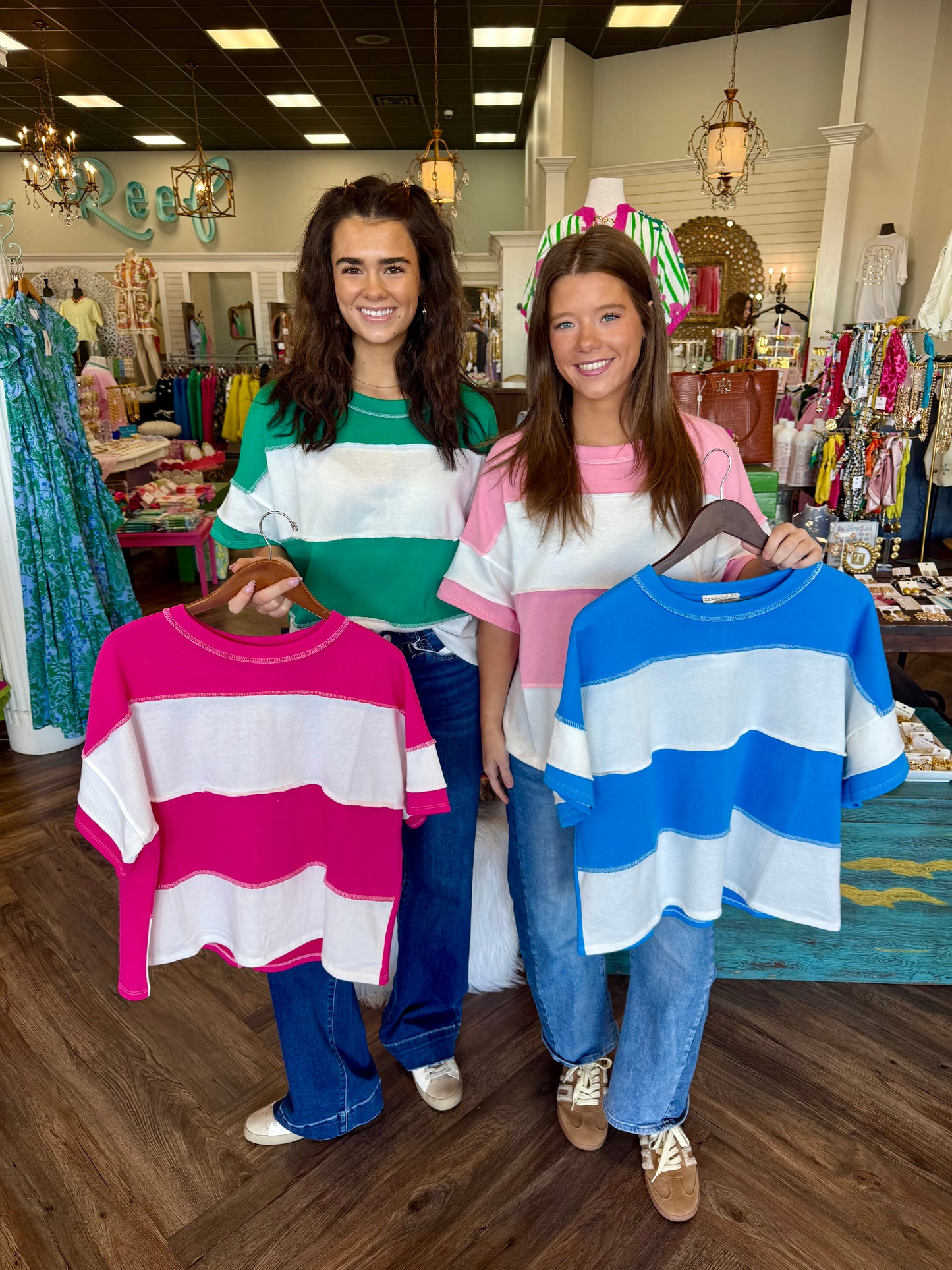 Big Stripe Tee: Bubblegum