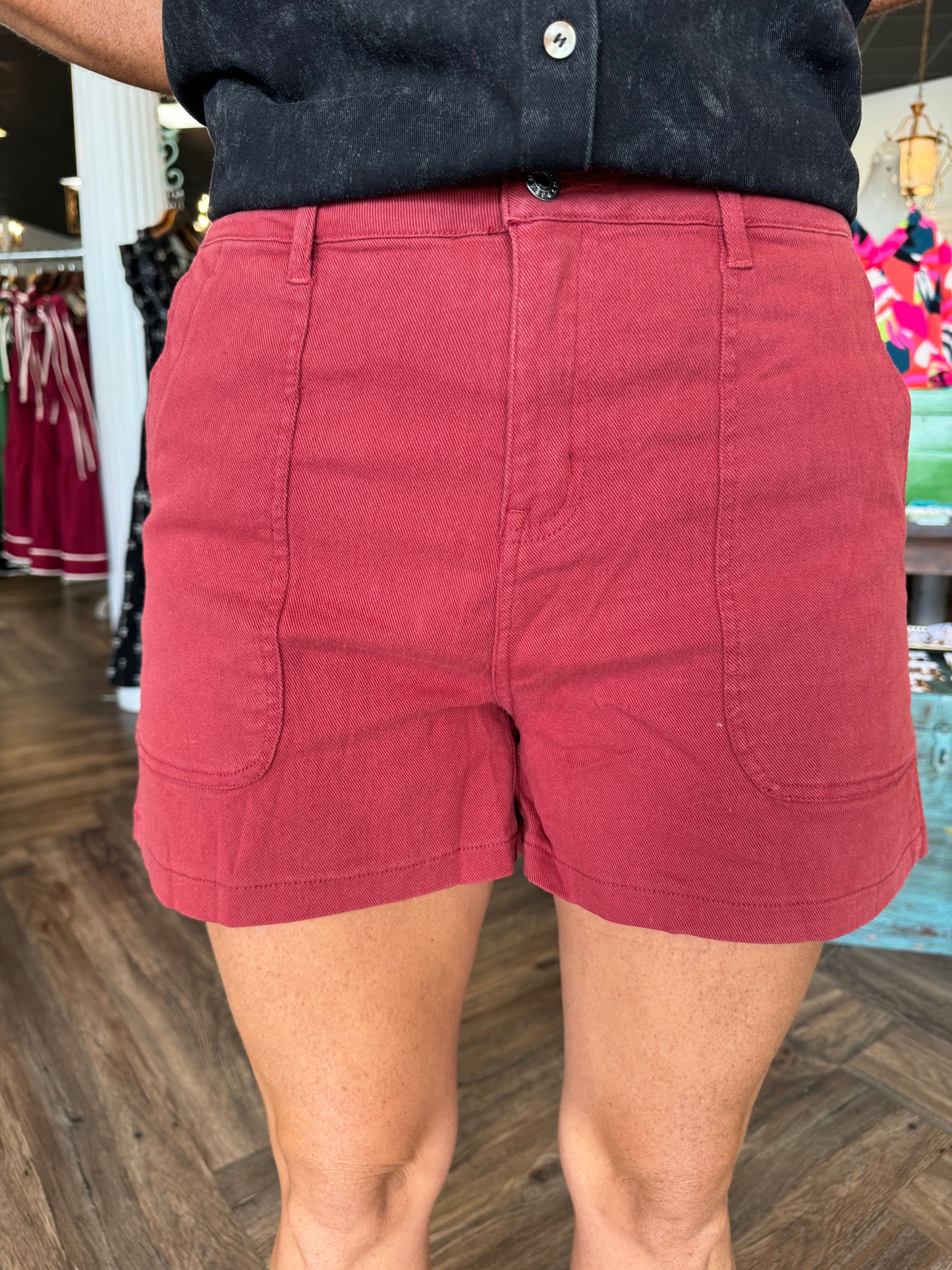 Maddie Maroon Shorts