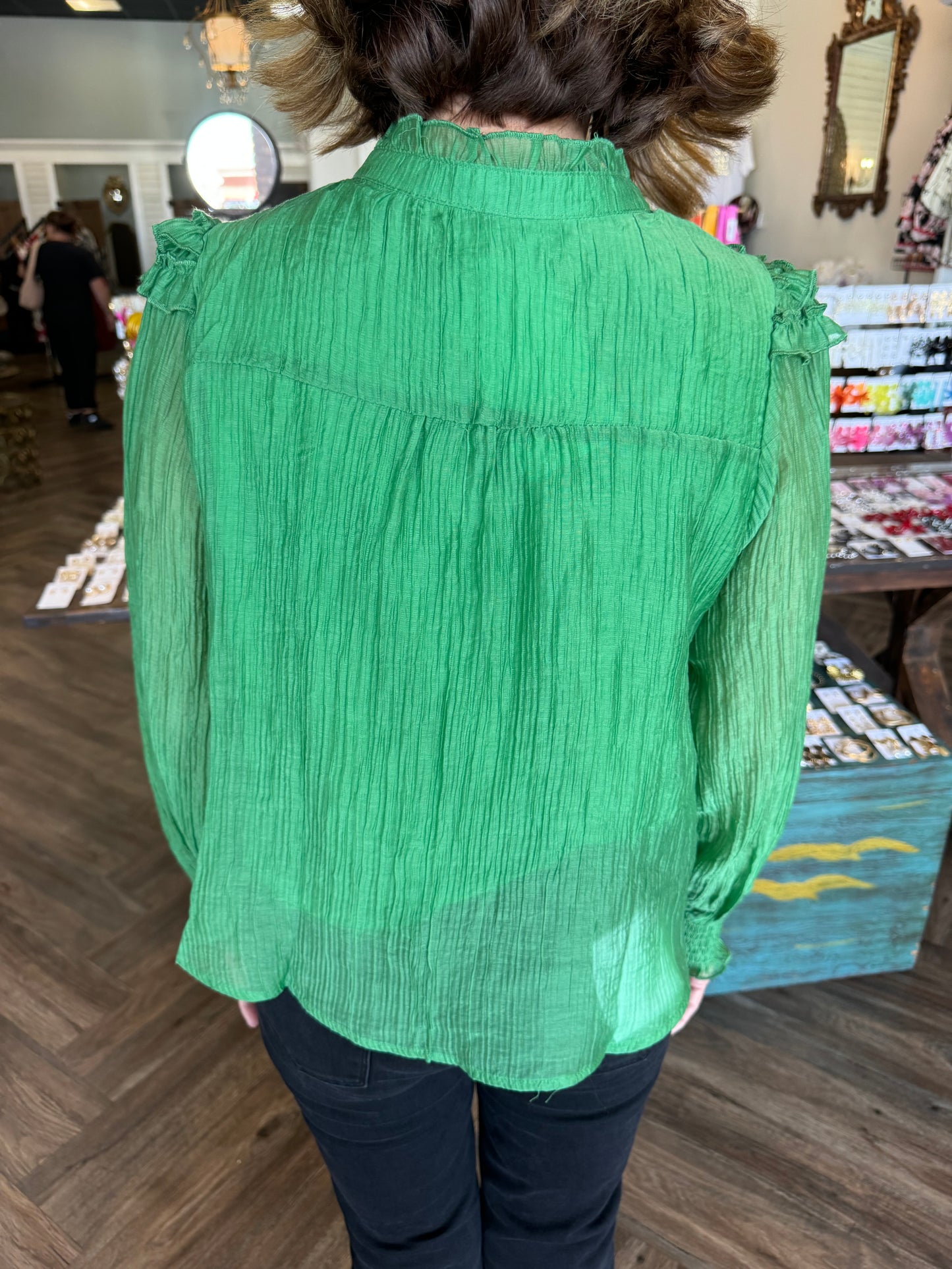 Shayla Green Blouse