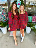 Jace Plaid Kourt Smocked Mini Dress