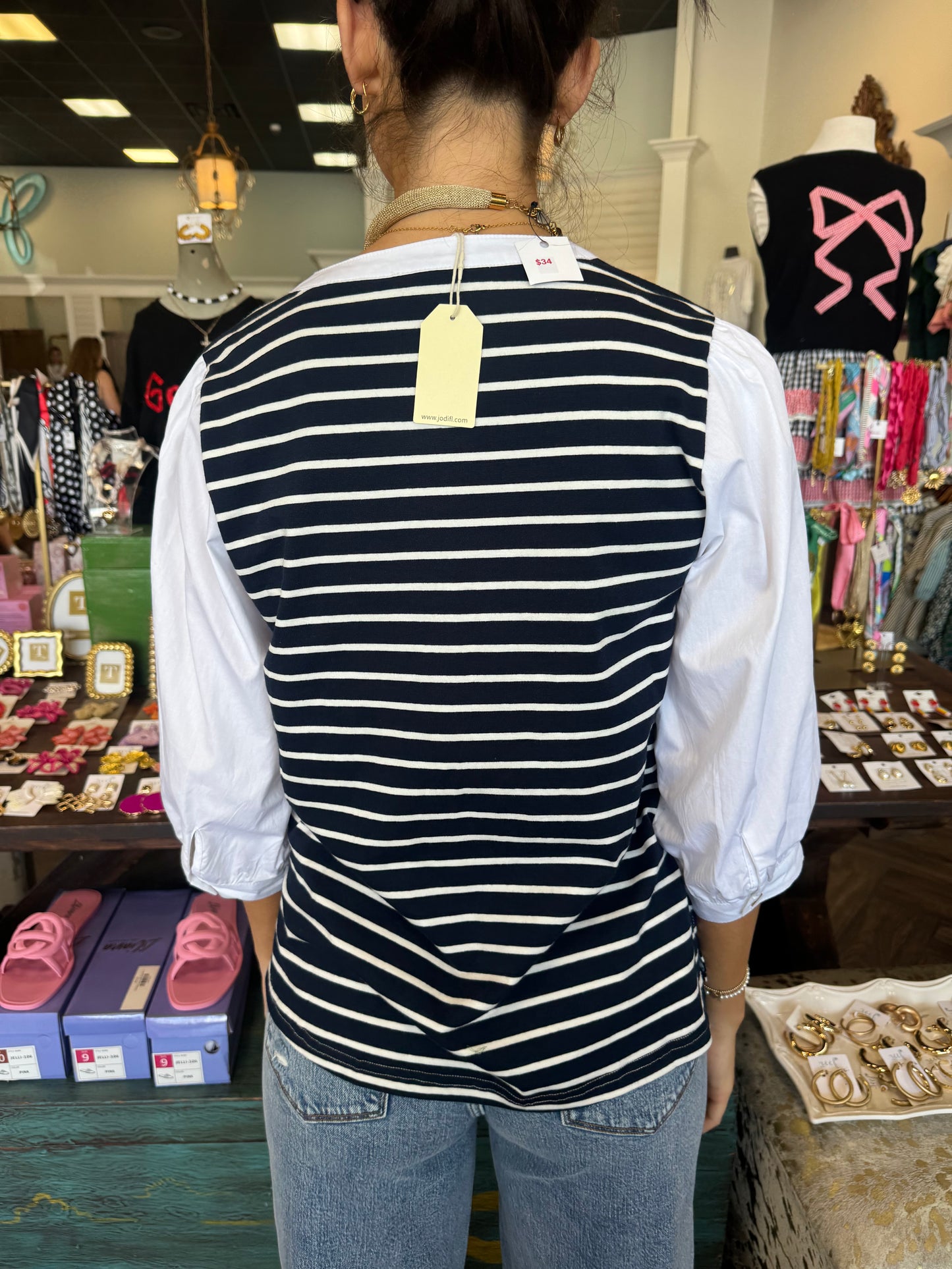 Classic Stripe Top- Navy