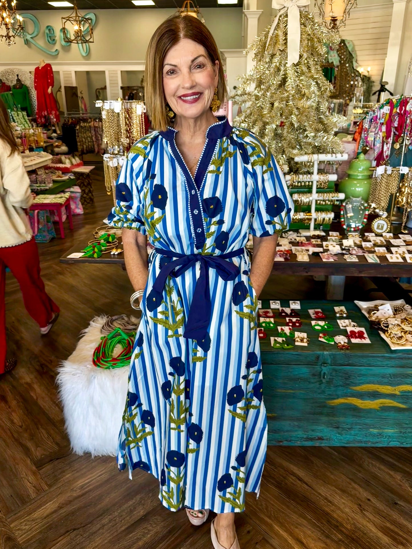 Rosemary Dress: Blue