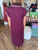 Stacy Solid Midi Dress: Burgandy