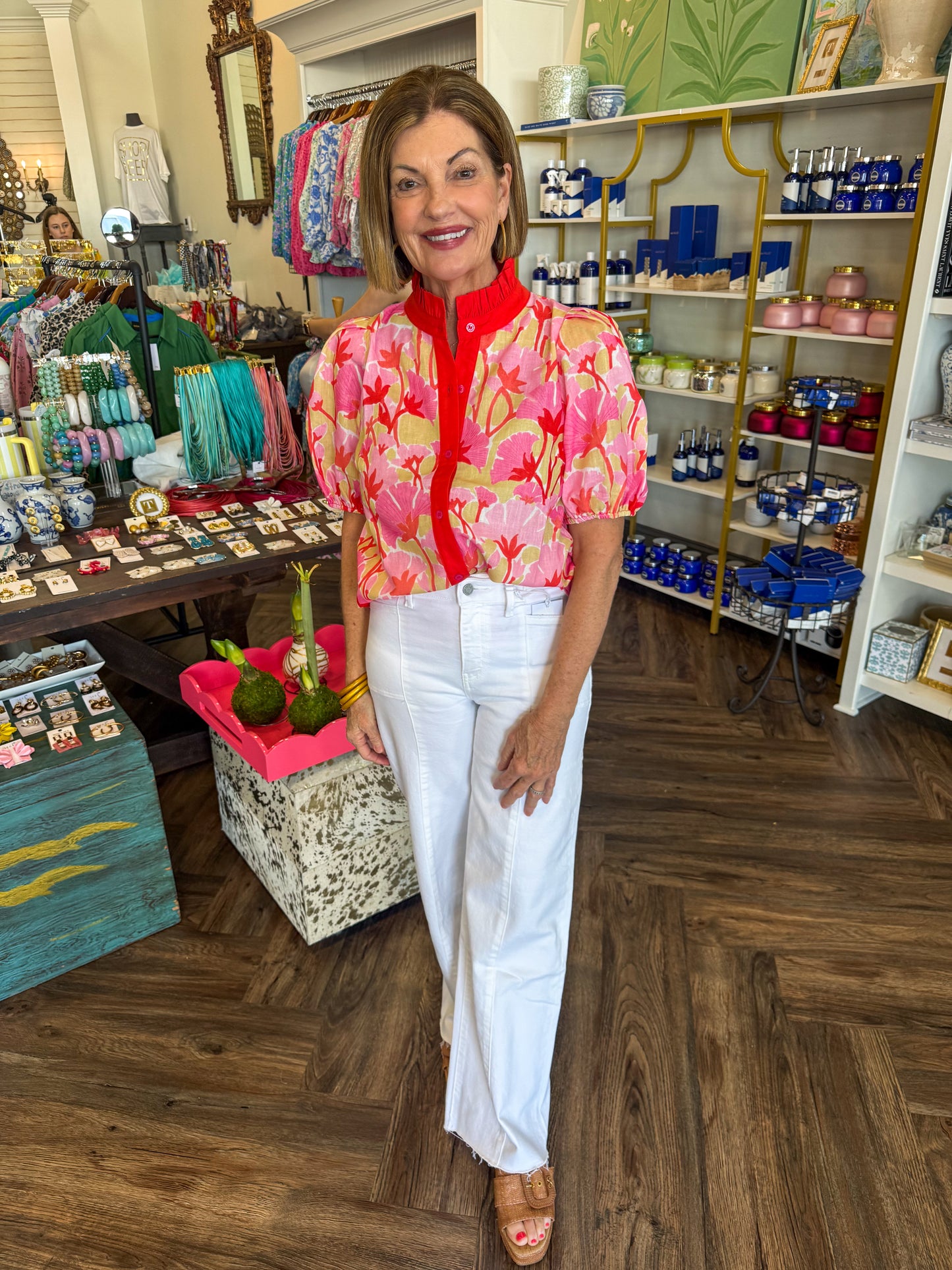 Bexley Bloom Top: Coral