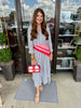 Chestnut Charm Midi Dress:Gray