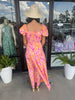 Nancy Orange Maxi Dress
