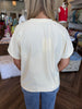 Cream Gold Button Top