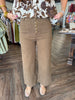 Gold Button Brown Jeans
