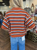 Effortless Sweater: Rust Stripe